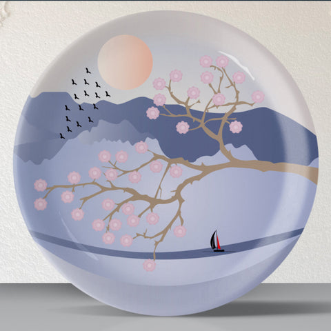 Spring-Inspired Art for Serene Spaces porcelain plate