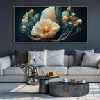 Elegant Floral Flower art Canvas Wall Painting - Harshita Craft