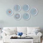 Sea-Inspired Abstract Art Collection Porcelain Wall Plate - Harshita Craft