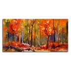 Nature Wall Painting of Colorful Autumn Forest - Decor Mantra 