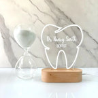 Personalized Dentist Night Light - Custom LED Tooth Lamp for Graduation, Gift for Dentists, Unique Room Decor, Nightlight for Odontologists - Harshita Craft