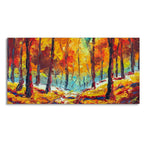Nature Wall Painting of Colorful Autumn Season Forest - Decor Mantra 