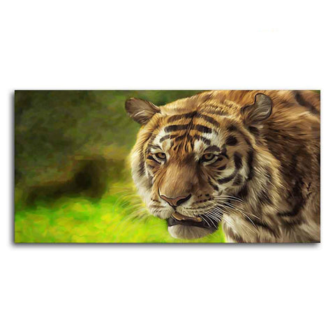 Tiger in Forest Premium Wall Painting - Decor Mantra 