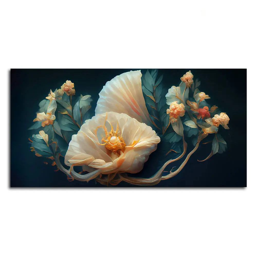 Elegant Floral Flower art Canvas Wall Painting - Harshita Craft