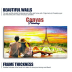 Couple Watching Sunset Paris Canvas Wall Painting Decor Mantra