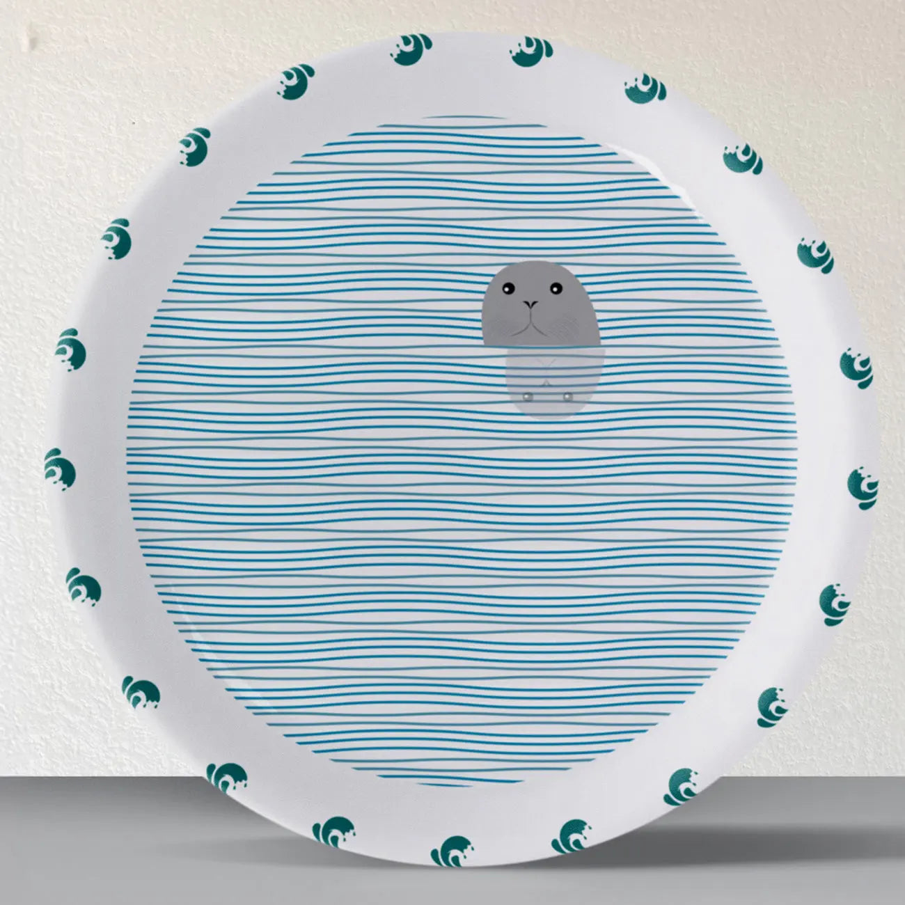 Sea-Inspired Abstract Art Collection Porcelain Wall Plate - Harshita Craft