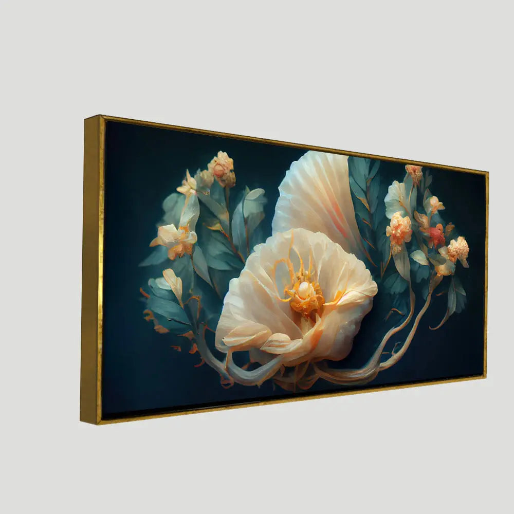 Elegant Floral Flower art Canvas Wall Painting - Harshita Craft