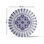 Elegant Blue Pottery symmetry floral for Every Space Wall Plate - Harshita Craft