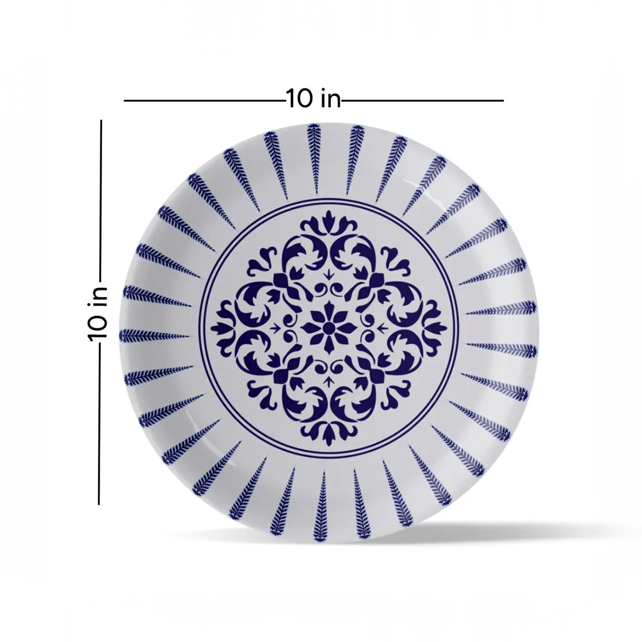 Elegant Blue Pottery symmetry floral for Every Space Wall Plate - Harshita Craft