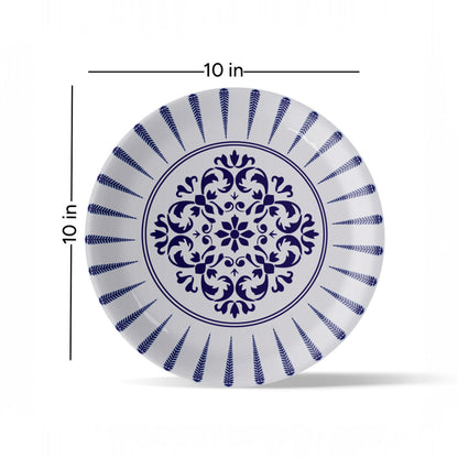 Elegant Blue Pottery symmetry floral for Every Space Wall Plate
