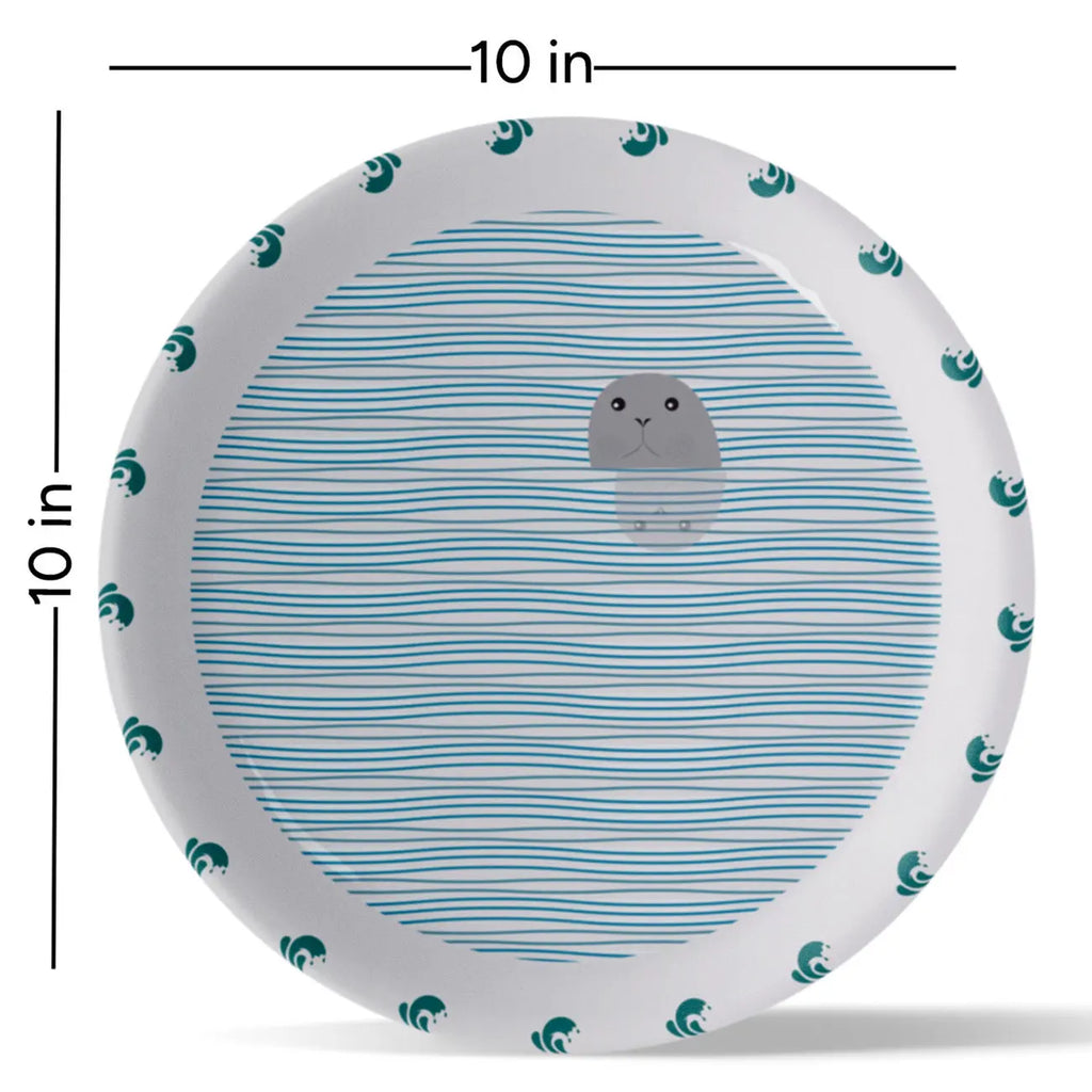 Sea-Inspired Abstract Art Collection Porcelain Wall Plate - Harshita Craft