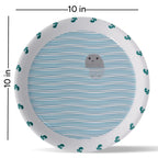 Sea-Inspired Abstract Art Collection Porcelain Wall Plate - Harshita Craft