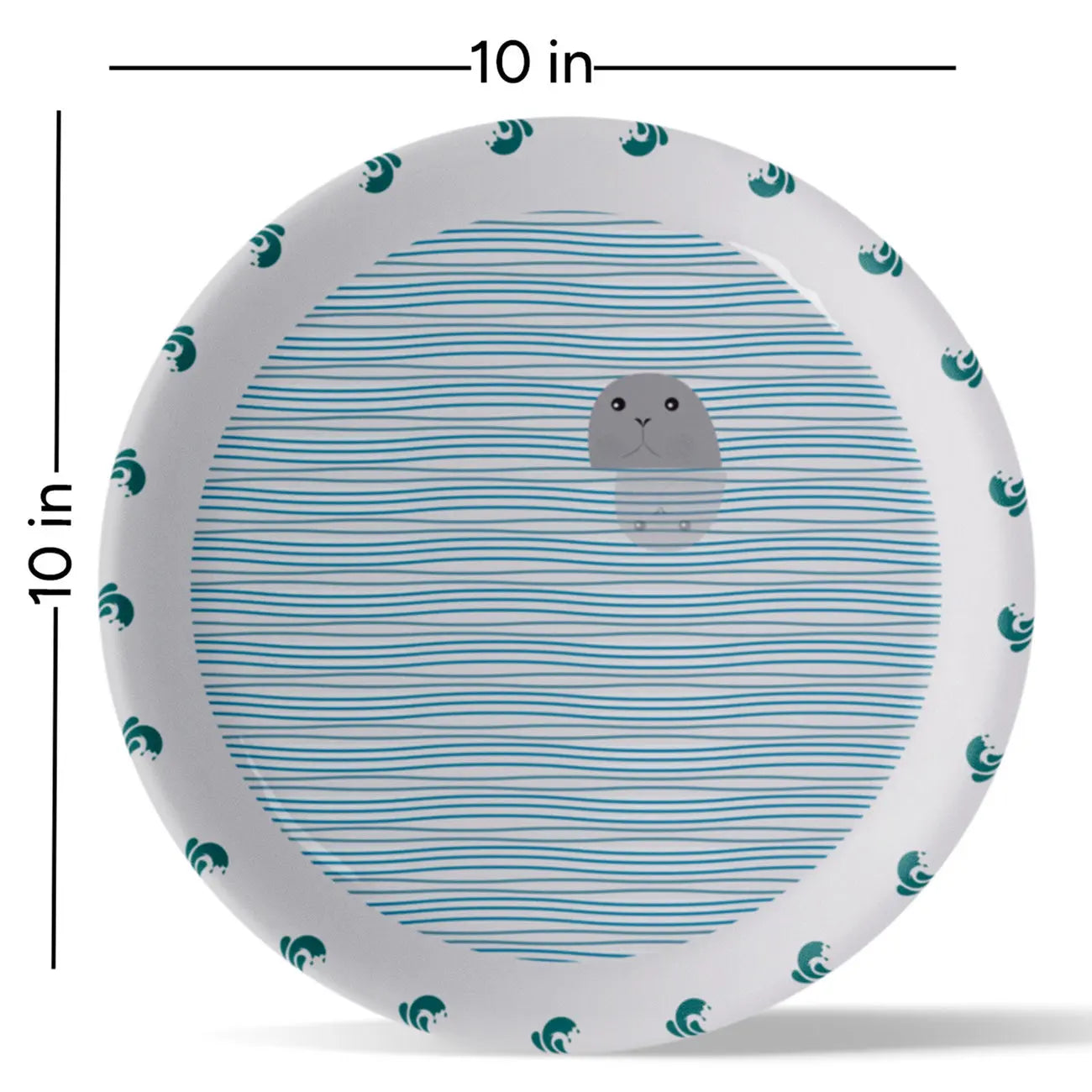 Sea-Inspired Abstract Art Collection Porcelain Wall Plate - Harshita Craft