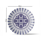 Elegant Blue Pottery symmetry floral for Every Space Wall Plate - Harshita Craft