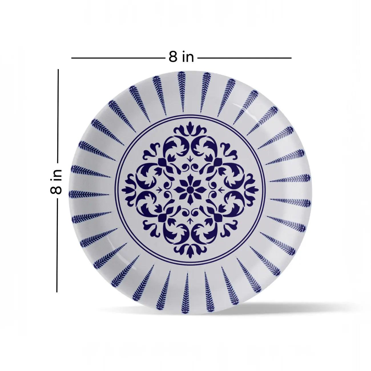 Elegant Blue Pottery symmetry floral for Every Space Wall Plate - Harshita Craft