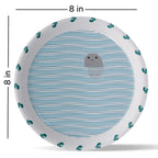 Sea-Inspired Abstract Art Collection Porcelain Wall Plate - Harshita Craft