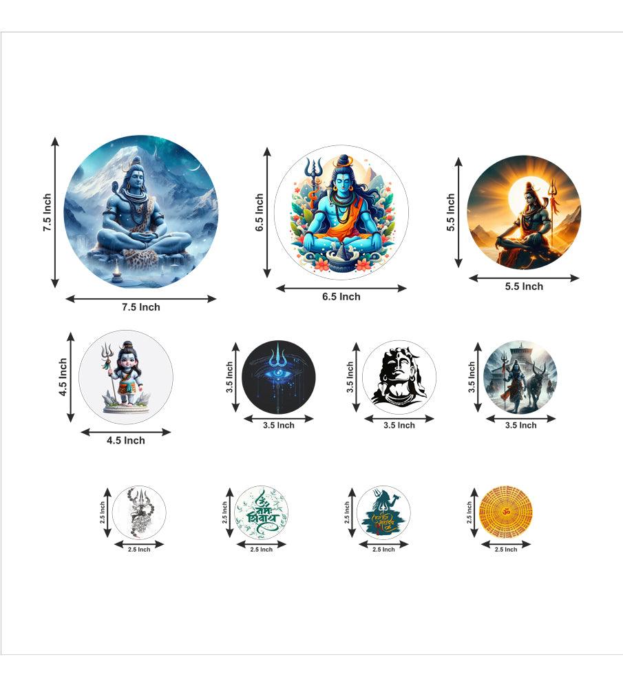 Decorative Wooden Wall Hanging Decoration Item for Home | Office | Gift | Decor Art Livingroom, Bedroom | Stylish Modern Artwork (WPS_144N) Pack of 11 Pieces - Decor Mantra 