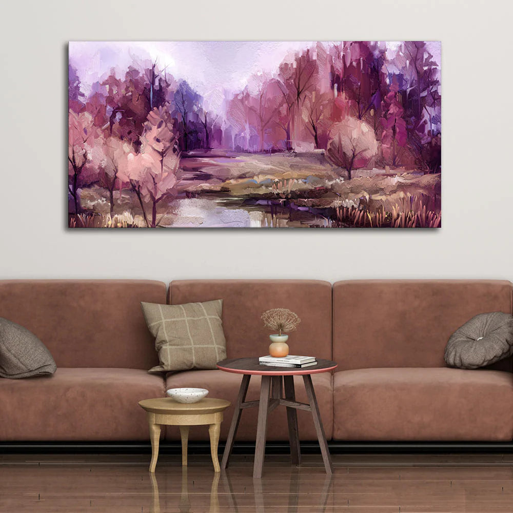Fall Season Nature View Canvas Wall Painting DECORMANTRA