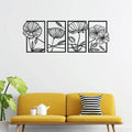 Flower Family Sets Metal Wall Art - Decor Mantra 