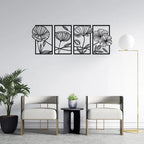 Flower Family Sets Metal Wall Art - Decor Mantra 