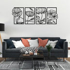 Flower Family Sets Metal Wall Art - Decor Mantra 