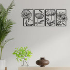 Flower Family Sets Metal Wall Art - Decor Mantra 