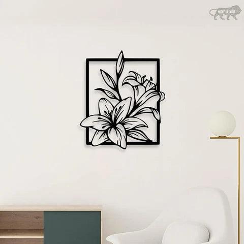 Flower Wall Clip Art Metal - Decor Mantra 