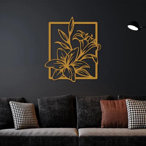 Flower Wall Clip Art Metal - Decor Mantra 