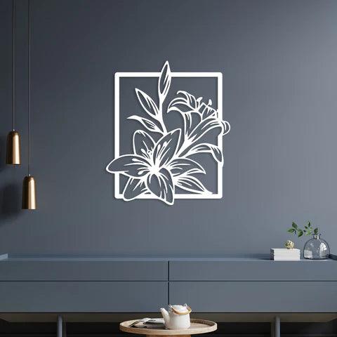 Flower Wall Clip Art Metal - Decor Mantra 