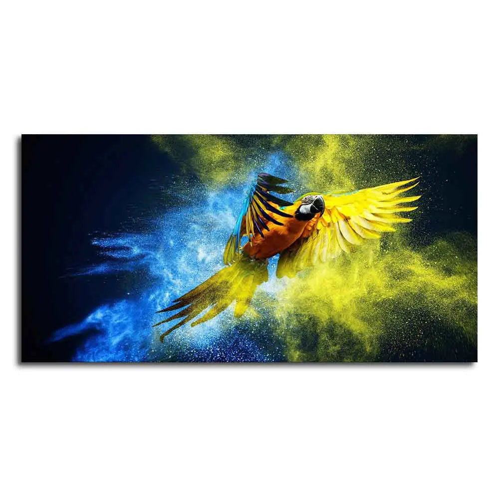 Flying Parrot Premium Canvas Wall Painting Decor Mantra