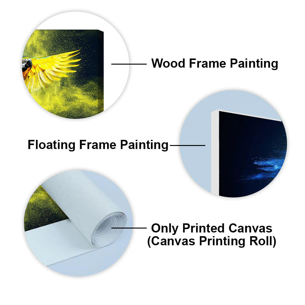 Flying Parrot Premium Canvas Wall Painting Decor Mantra