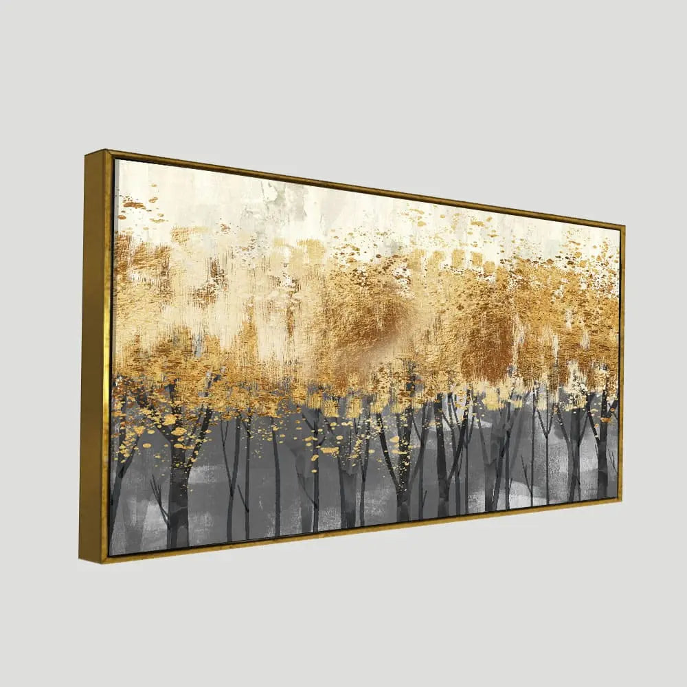 Forest Splatter Abstract Art Canvas Wall Painting DECORMANTRA