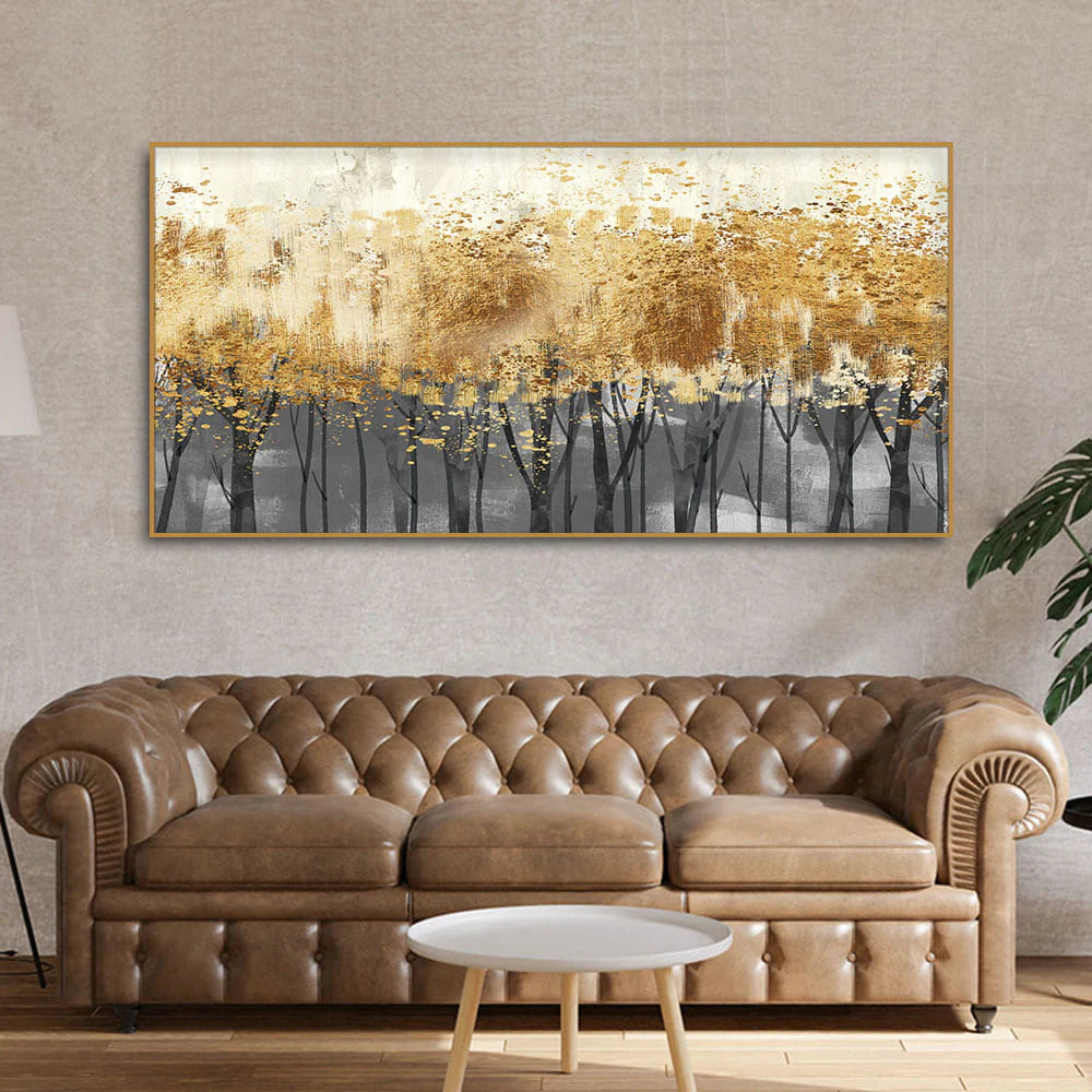 Forest Splatter Abstract Art Canvas Wall Painting DECORMANTRA