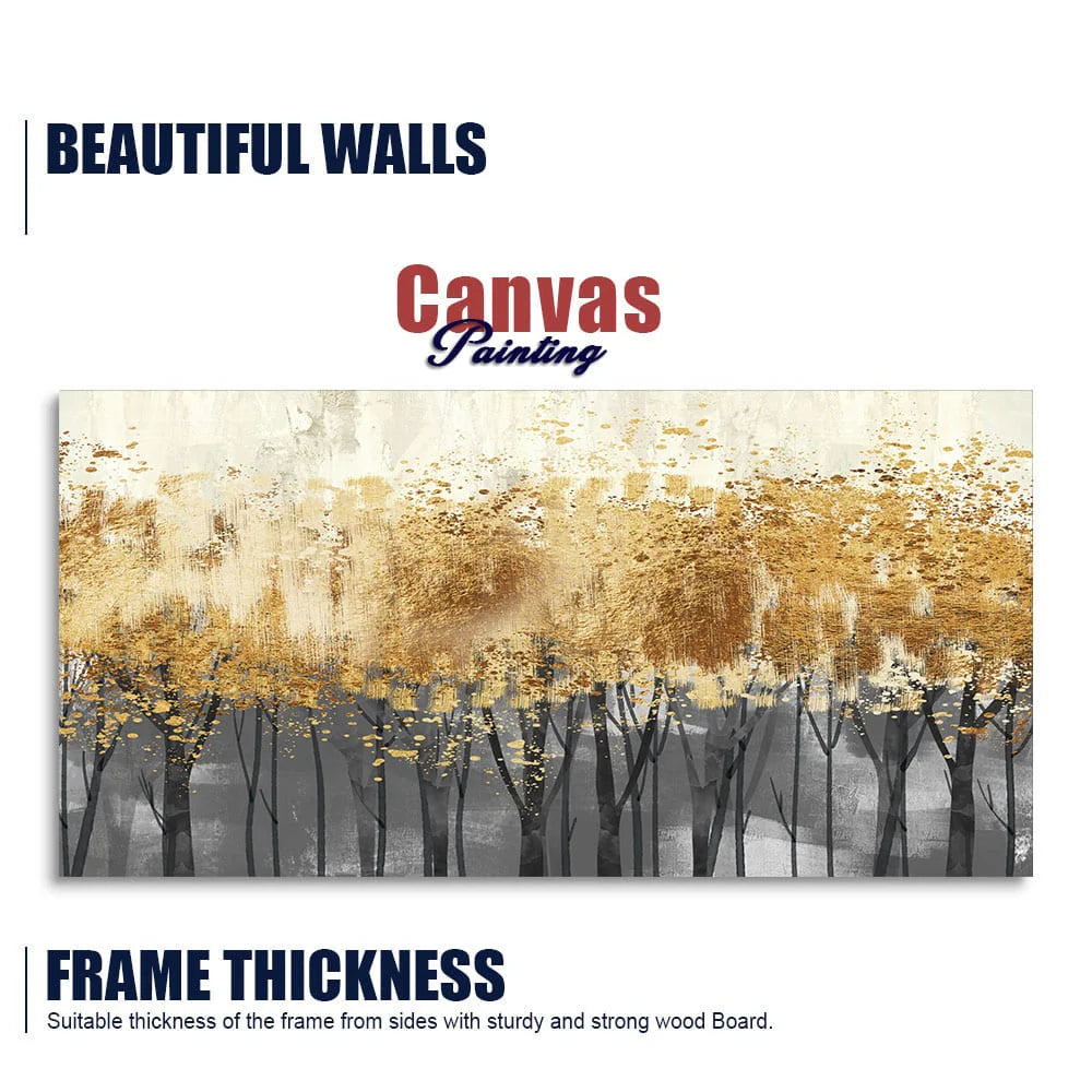 Forest Splatter Abstract Art Canvas Wall Painting DECORMANTRA