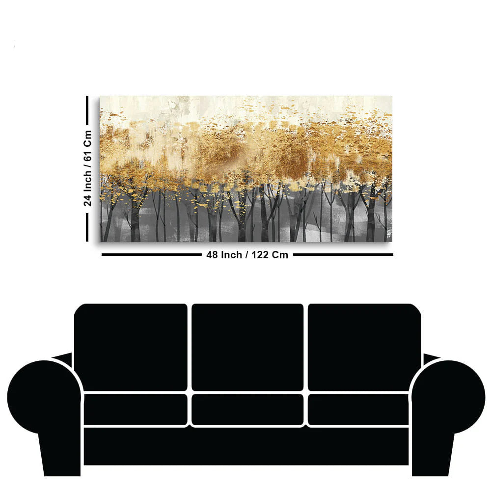 Forest Splatter Abstract Art Canvas Wall Painting DECORMANTRA