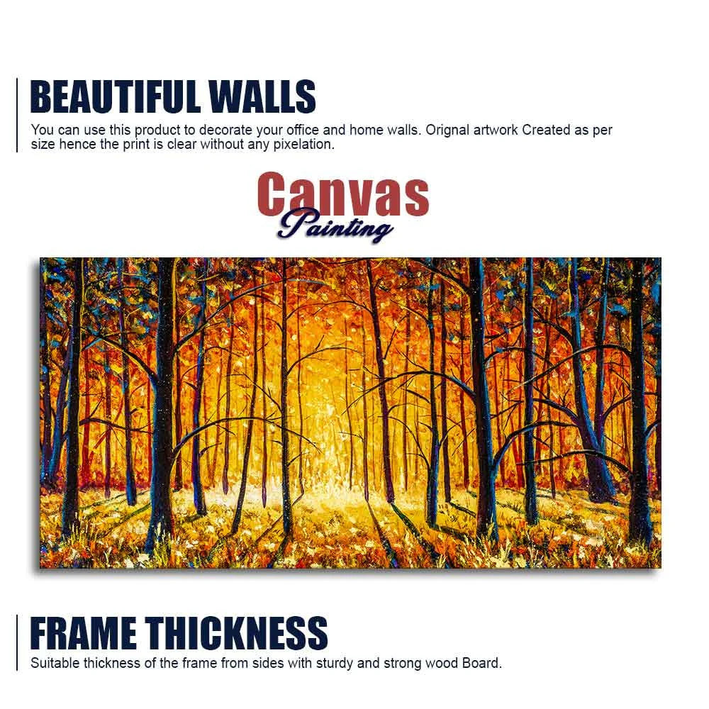 Forest in Autumn Premium Wall Painting DECORMANTRA