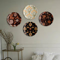 Contemporary Print Wall Plates Set of 4 - Harshita Craft