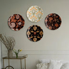 Contemporary Print Wall Plates Set of 4 - Harshita Craft