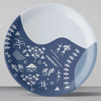 Modern Fusion Warli Floral Wall Plate - Harshita Craft