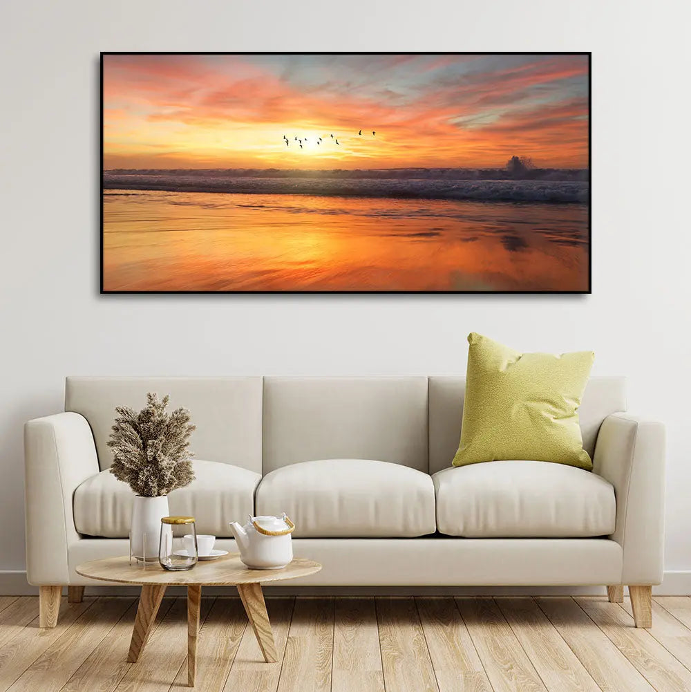 Canvas Wall Painting of Beautiful Sunset Decor Mantra