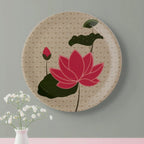 Lotus: Symbol of Beauty and Purity floral leaf plate - Harshita Craft