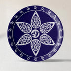 Elegant Blue Pottery flower Art for Every Space Wall Plate - Harshita Craft
