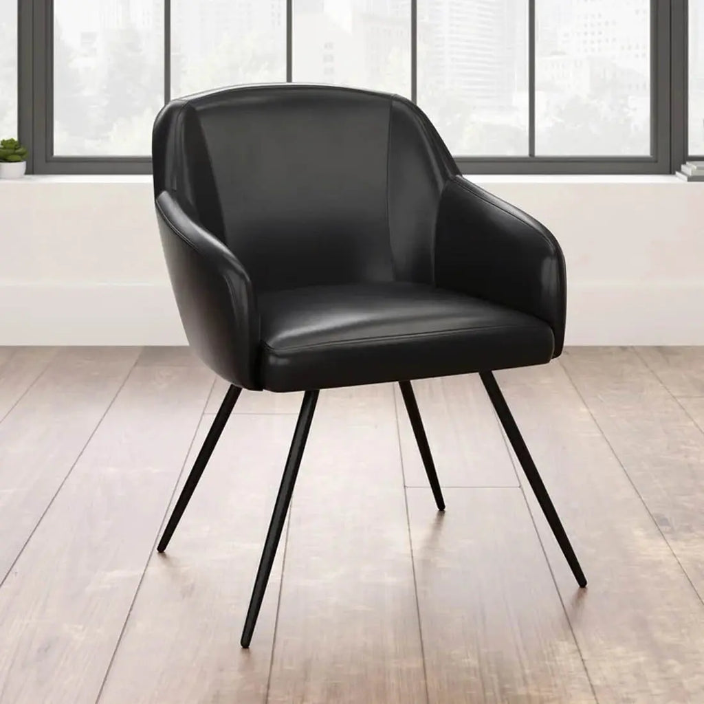 Aesthetic Black Velvet Accent Armchair DECORMANTRA