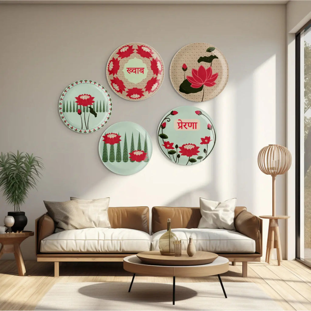 Lotus: Symbol of Beauty and Purity floral leaf plate - Harshita Craft