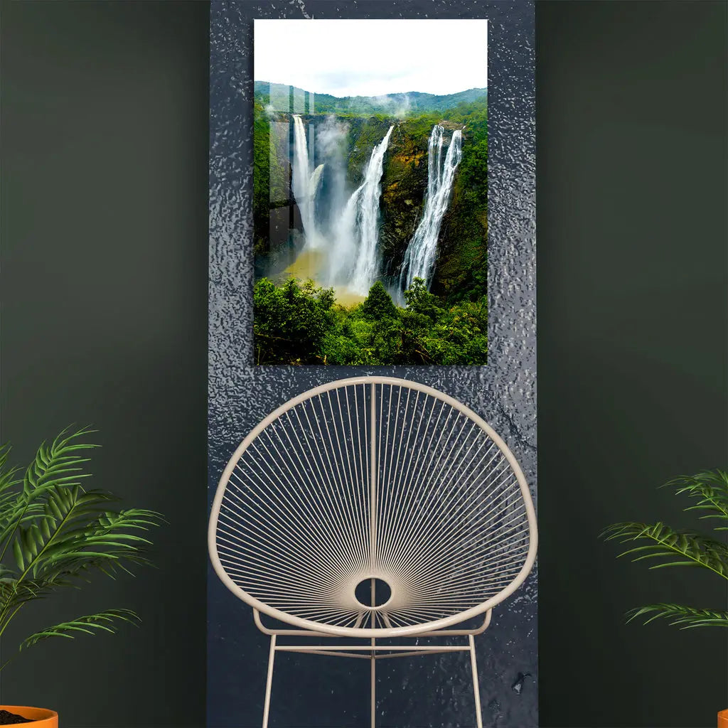 Sonorous Waterfall Acrylic Wall Art DECORMANTRA