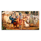 Shree Krishna with Balram Canvas Wall Painting - Decor Mantra 