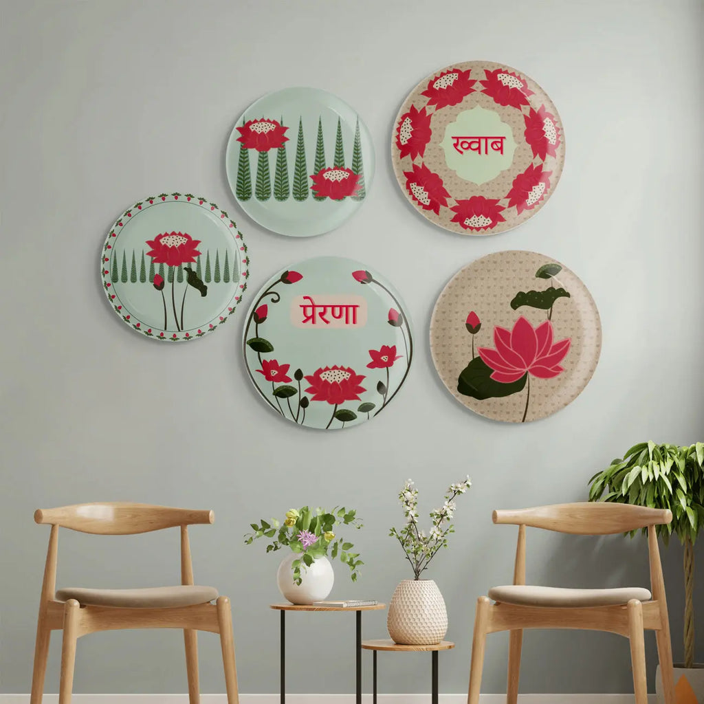 Lotus: Symbol of Beauty and Purity floral leaf plate - Harshita Craft