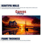 Beautiful Lake with A Sunset View Canvas Wall Painting Decor Mantra