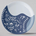 Modern Fusion Warli Floral Wall Plate - Harshita Craft