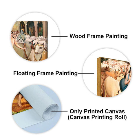 Shree Krishna with Balram Canvas Wall Painting - Decor Mantra 